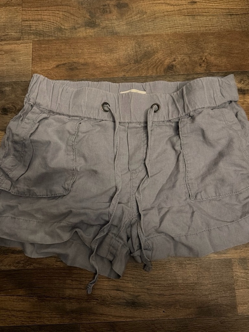 Calvin Klein Light Gray Linen Shorts